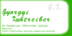 gyorgyi kuhtreiber business card
